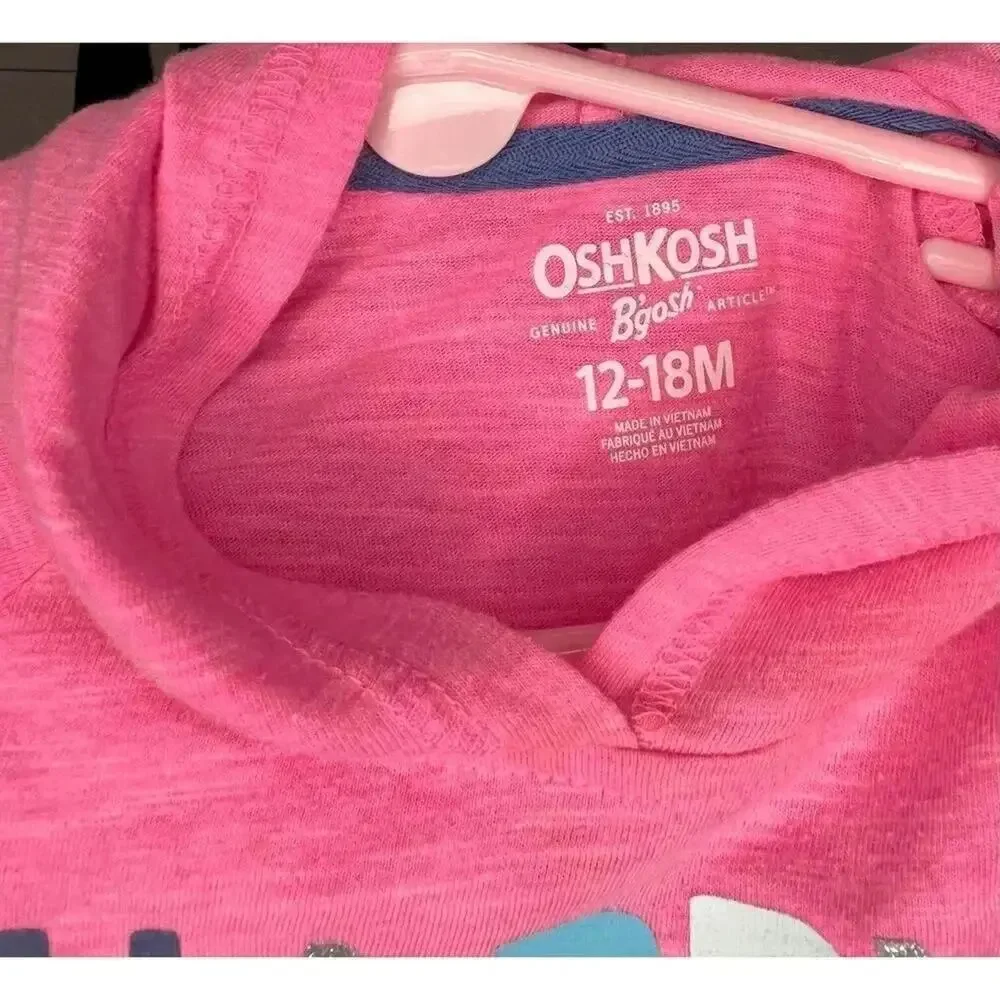 OshKosh B’gosh long sleeve hoodies toddler girls' Size 12-18 months